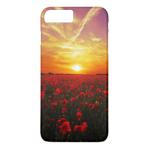 Beautiful red poppy flower field sunset Case-Mate iPhone case
