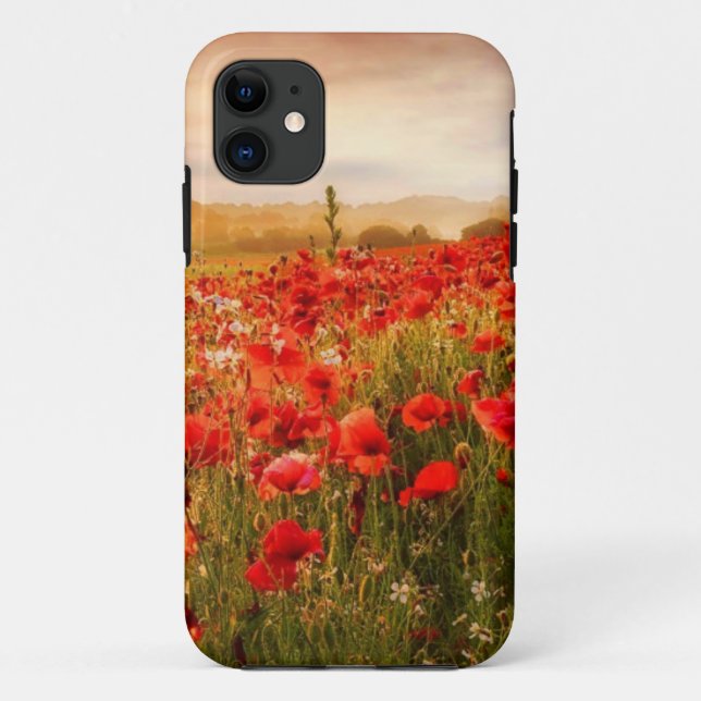 beautiful red poppy flowers case (Back)