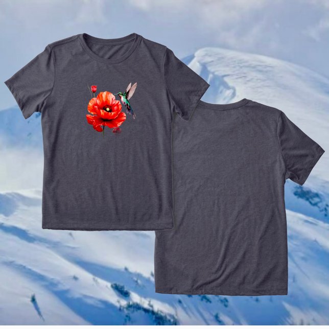 Beautiful Red Poppy In All Its Glory Tri-Blend Shirt (Creator Uploaded)