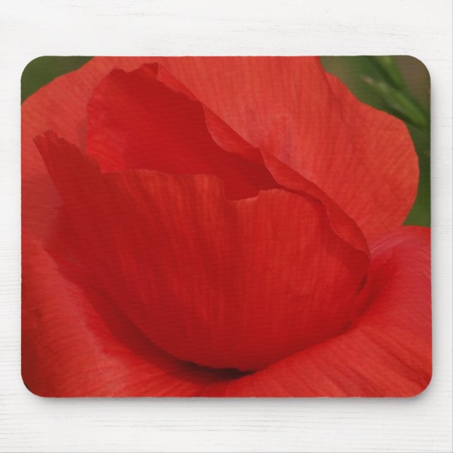 Beautiful red poppy mousepad (Front)