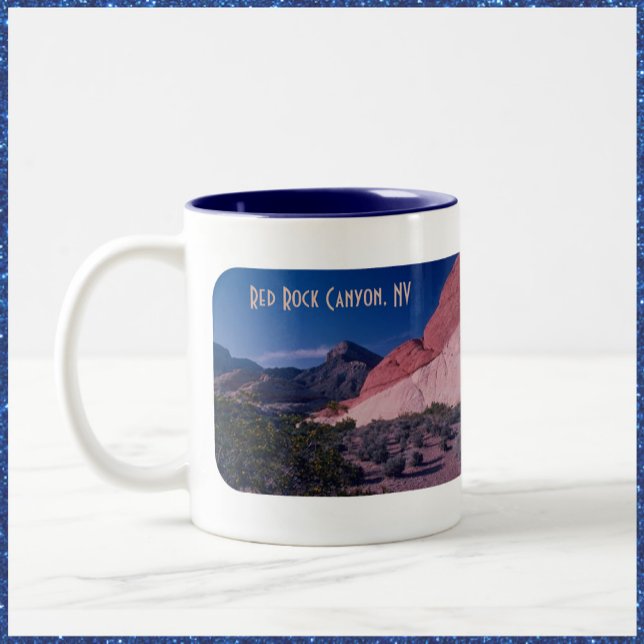 Beautiful Red Rock Canyon Nevada Two-Tone Coffee Mug (Creator Uploaded)