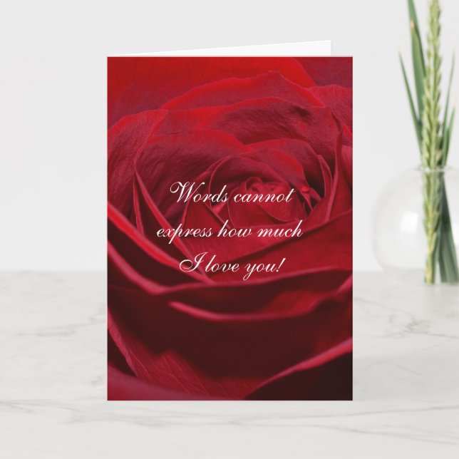 Beautiful Red Rose Card (Front)