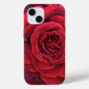 Beautiful red rose iphone 15 tough case