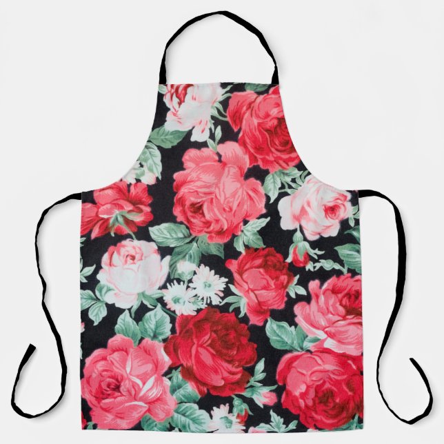 Beautiful red roses garden apron (Front)