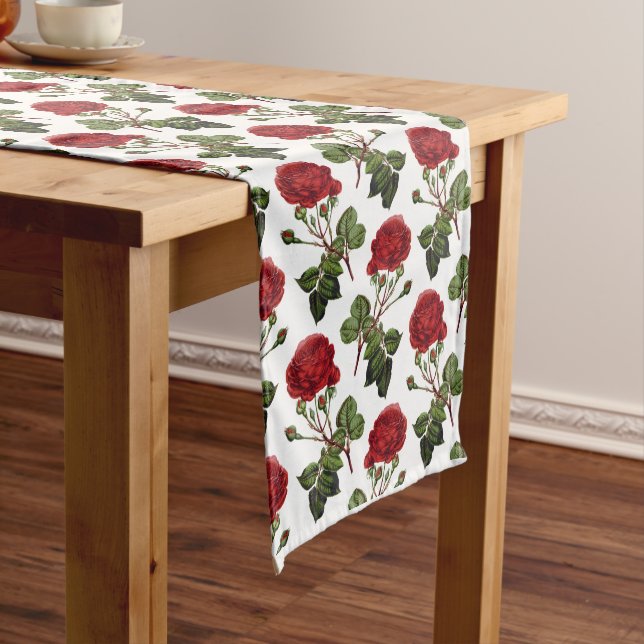 Beautiful Red Roses Long Table Runner (In Situ)