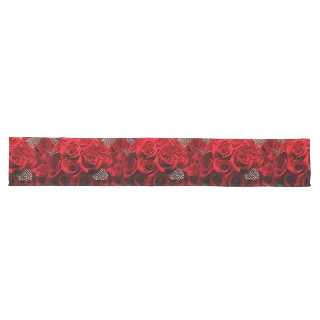 Beautiful Red Roses Long Table Runner (Horizontal)