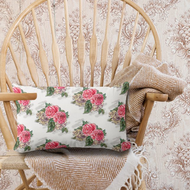 Beautiful Red Roses Lumbar Pillow (Creator Uploaded)