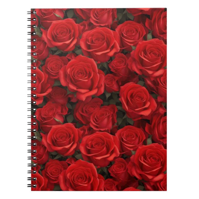 Beautiful Red Roses  Notebook (Front)