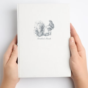 Beautiful Red Squirrel Sketch This Book Belongs To Self-inking Stamp