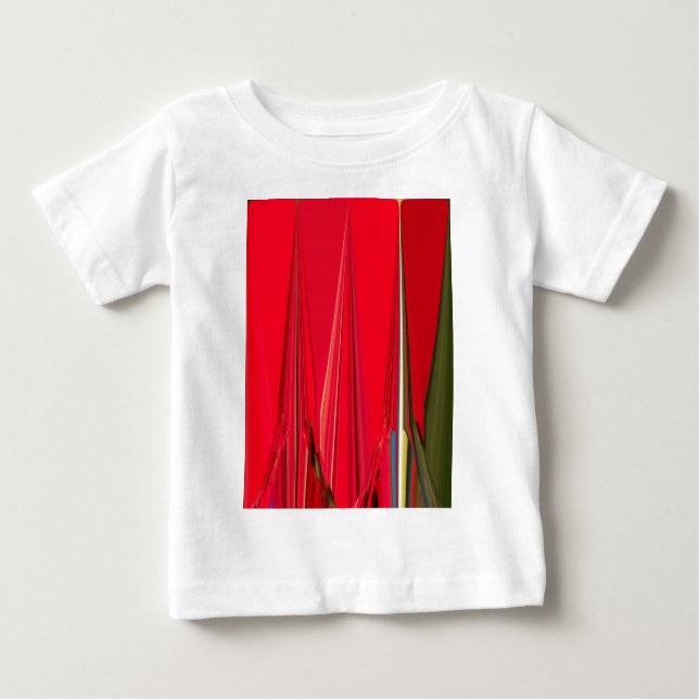Beautiful Red Texture Colour Abstract Art Design Baby T-Shirt (Front)
