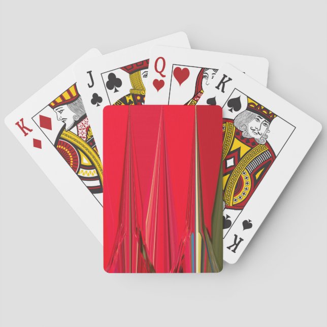 Beautiful Red Texture Colour Abstract Art Design Playing Cards (Back)