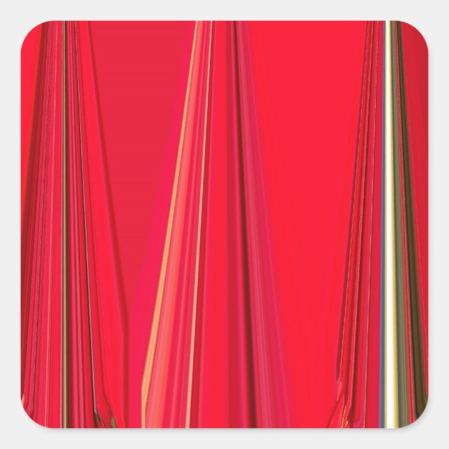Beautiful Red Texture Colour Abstract Art Design Square Sticker (Front)