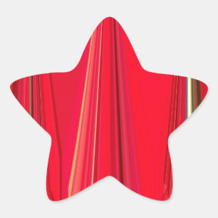 Beautiful Red Texture Colour Abstract Art Design Star Sticker