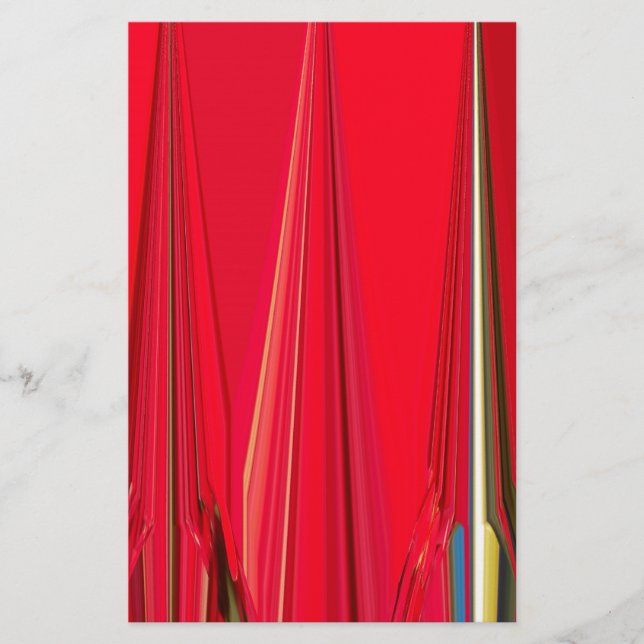Beautiful Red Texture Colour Abstract Art Design Stationery (Front)