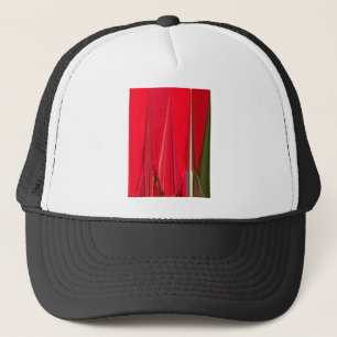 Beautiful Red Texture Colour Abstract Art Design Trucker Hat
