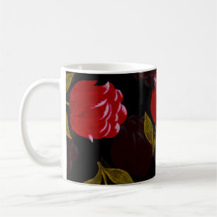 Beautiful Red translucent roses embroidery pattern Coffee Mug
