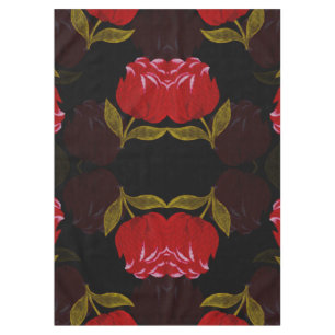 Beautiful Red translucent roses embroidery pattern Tablecloth