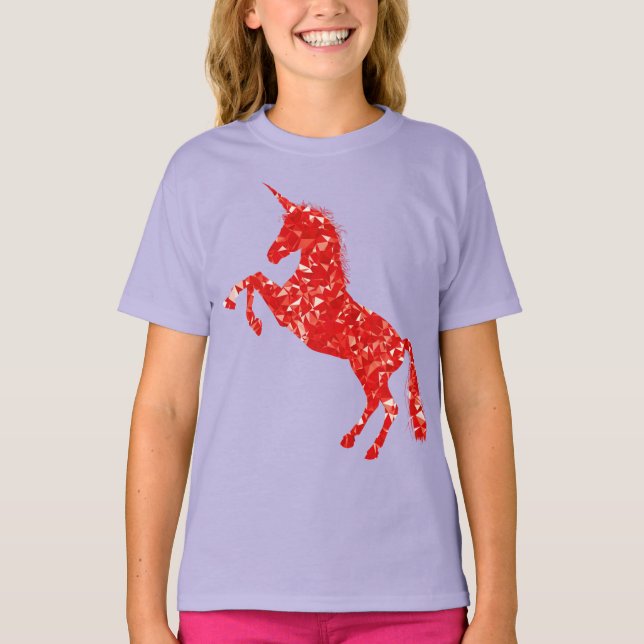Beautiful red unicorn T-Shirt (Front)