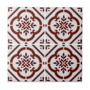 Beautiful red vintage tile
