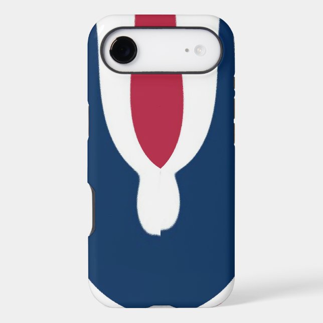 Beautiful Red, White, Blue Texture Colour Abstract (Back)