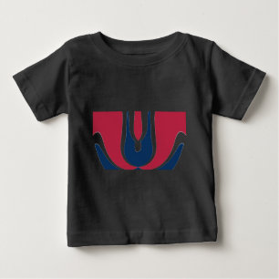 Beautiful Red, White, Blue Texture Colour Abstract Baby T-Shirt