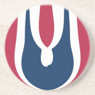 Beautiful Red, White, Blue Texture Colour Abstract Coaster