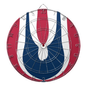 Beautiful Red, White, Blue Texture Colour Abstract Dartboard