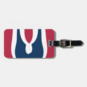 Beautiful Red, White, Blue Texture Colour Abstract Luggage Tag