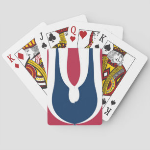 Beautiful Red, White, Blue Texture Colour Abstract Playing Cards