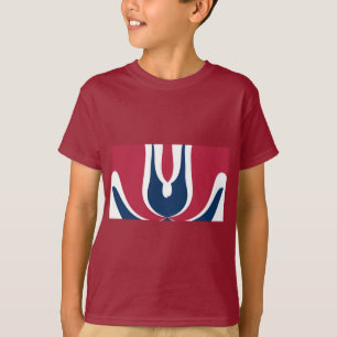 Beautiful Red, White, Blue Texture Colour Abstract T-Shirt