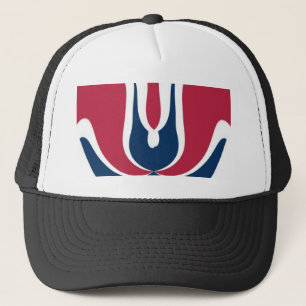 Beautiful Red, White, Blue Texture Colour Abstract Trucker Hat