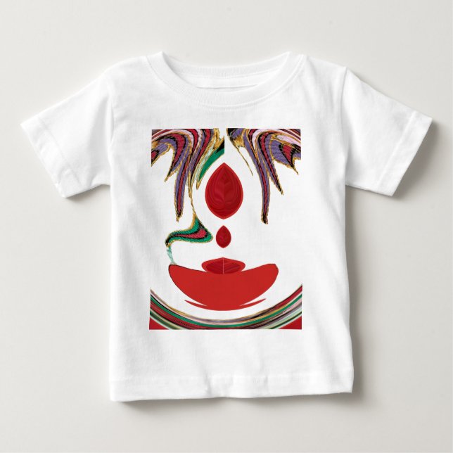 Beautiful Red, White, Purple, Green Texture Colour Baby T-Shirt (Front)