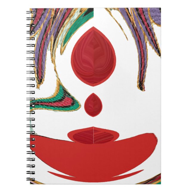 Beautiful Red, White, Purple, Green Texture Colour Notebook (Front)