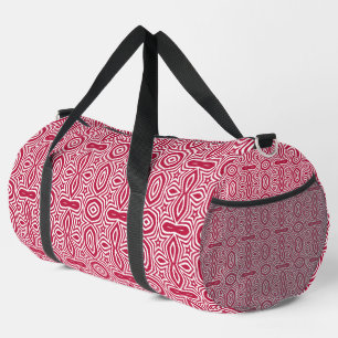 Beautiful red & white star colourful vector design duffle bag
