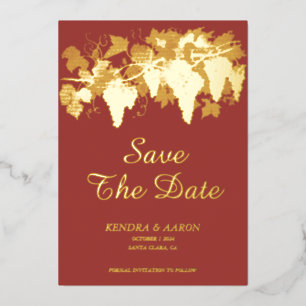 Beautiful Red Winery Save The Date
