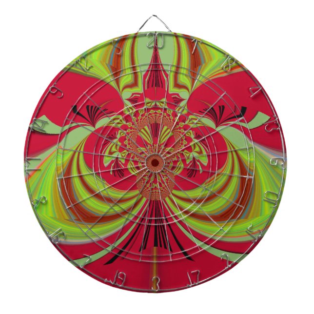 Beautiful red yellow design. Inspiration vector co Dartboard (Front)