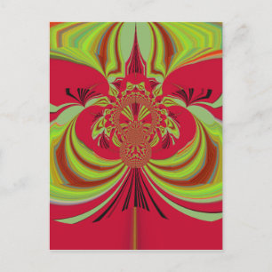 Beautiful red yellow design. Inspiration vector co Postcard