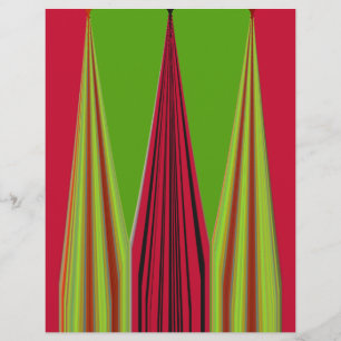 Beautiful red yellow green fractal art design