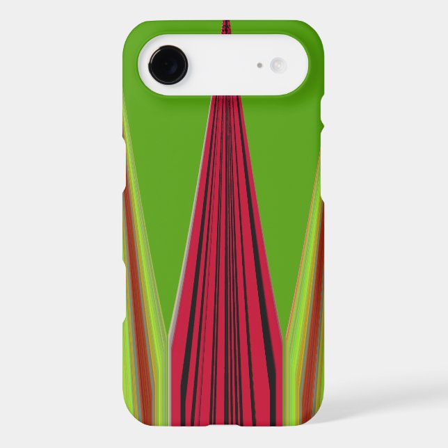 Beautiful red yellow green fractal art design      (Back)