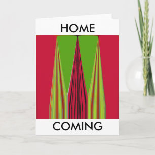 Beautiful red yellow green fractal art design card