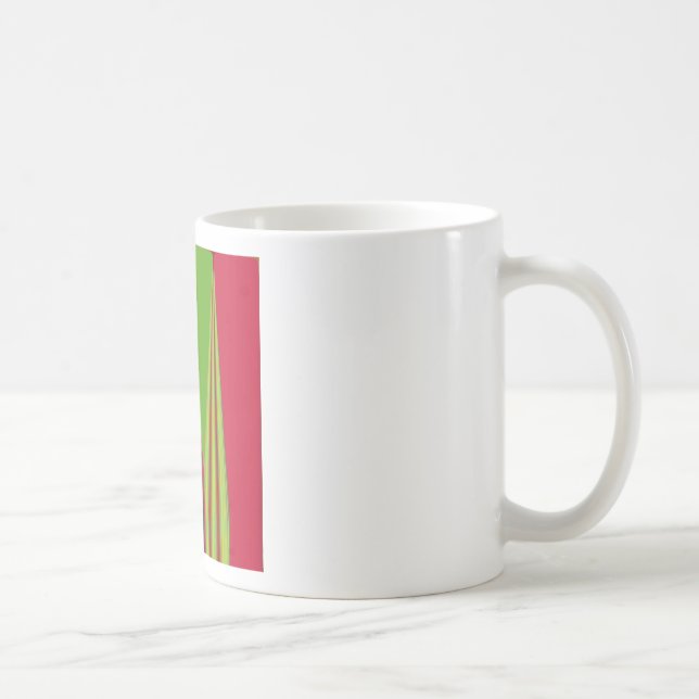 Beautiful red yellow green fractal art design      coffee mug (Right)