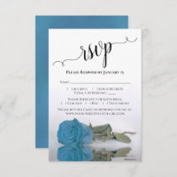 Beautiful Reflecting Turquoise Blue Rose Wedding