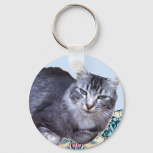 Beautiful Relaxing Cat  Key Ring