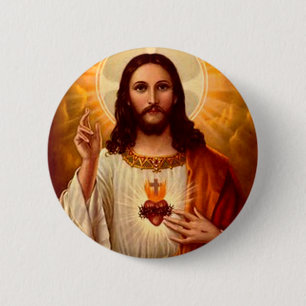 Beautiful religious Sacred Heart of Jesus image 6 Cm Round Badge