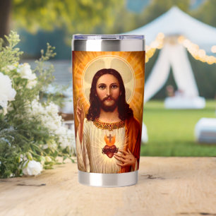 Beautiful religious Sacred Heart of Jesus image Insulated Tumbler