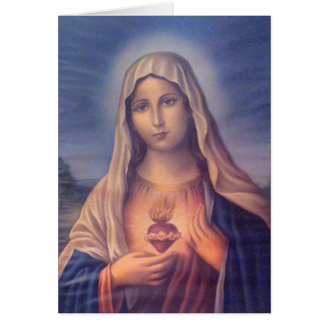 Beautiful Religious Sacred Heart of Virgin Mary (Front)