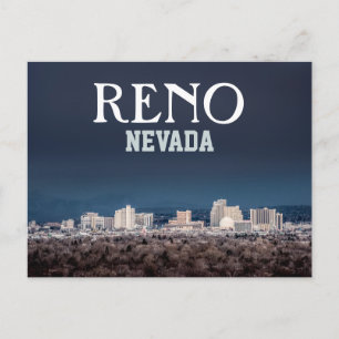 Beautiful Reno Skyline Postcard