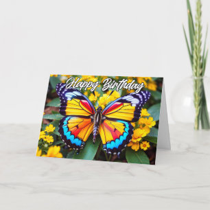 Beautiful Resting Butterfly Design Card