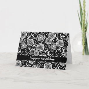 Beautiful retro black and white Birthday Card