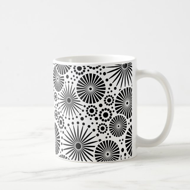 Beautiful retro black and white Mug (Right)